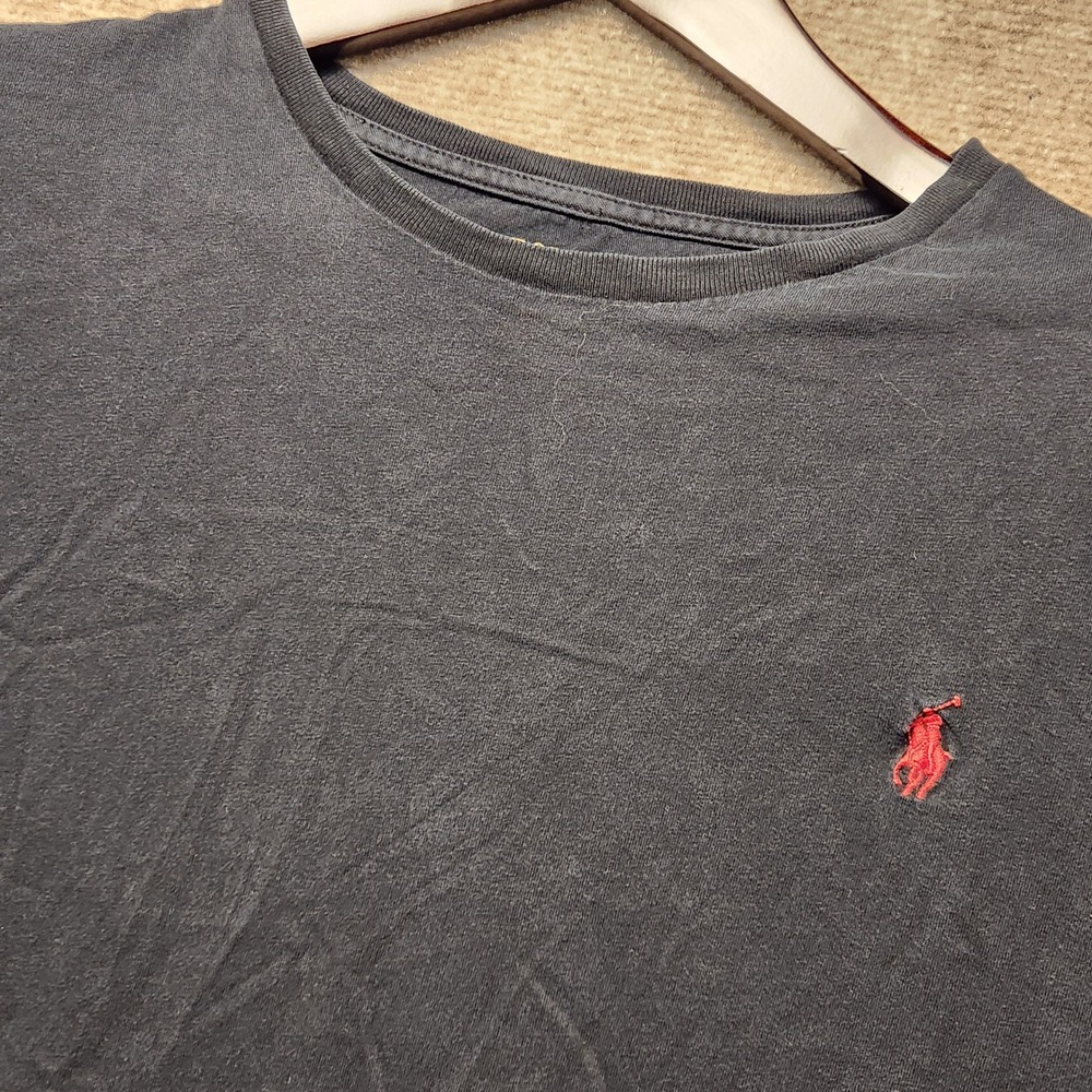 Polo Ralph Lauren T-Shirt Mens XL Black Red Logo Short Sleeve Crew Neck Cotton
